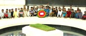 শহীদ জিয়ার মাজারে বগুড়া জেলা যুবদলের নব গঠিত আহবায়ক কমিটির নেতৃবৃন্দ