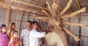 সাঘাটায় দূর্গা উৎসবের প্রস্তুতি 