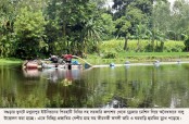 ধুনটে সরকারি জলমহলে ড্রেজার মেশিন বসিয়ে অবৈধভাবে বালু উত্তোলন