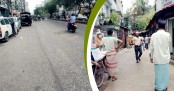 মূল সড়কে মানুষ কম, আনাগোনা বেশি অলিগলিতে
