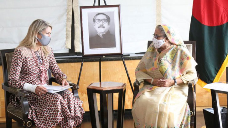 রানি ম্যাক্সিমার সঙ্গে প্রধানমন্ত্রীর সাক্ষাৎ

