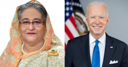 প্রধানমন্ত্রী ও বাংলাদেশের জনগণকে বাইডেনের শুভেচ্ছা
