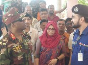 সিংড়ায় সেনাবাহিনীর পূজামন্ডব পরির্দশন