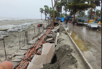 কুয়াকাটায় নির্মাণাধীন সড়ক লন্ডভন্ড: প্রকল্পে অনিয়মের অভিযোগে তদন্ত কমিটি গঠন