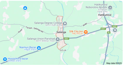  সলঙ্গায় অবৈধ বালু উত্তোলনে মানববন্ধন