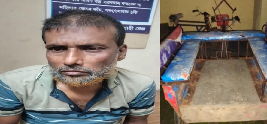 নন্দীগ্রামে মাছ বাজারে অটোভ্যান চুরি, চোরসহ ভ্যান উদ্ধার
