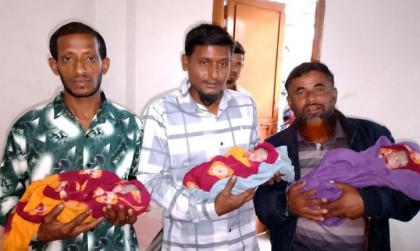 একসঙ্গে তিন সন্তানের জন্ম দিলেন ধুনটের আঁখি খাতুন