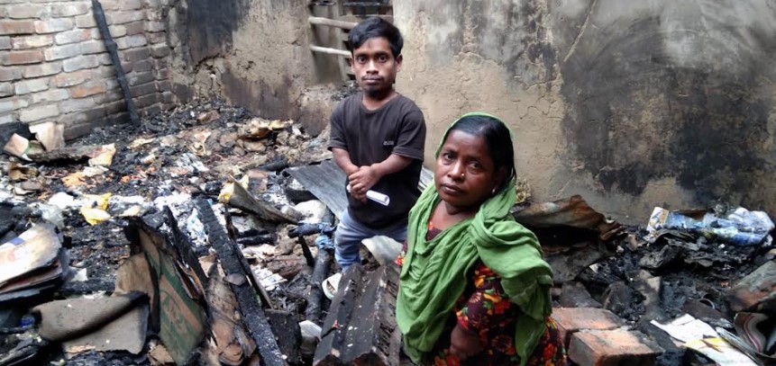 আদমদীঘিতে দোকান ঘর ও খড়ের পালায় অগ্নিকান্ড 