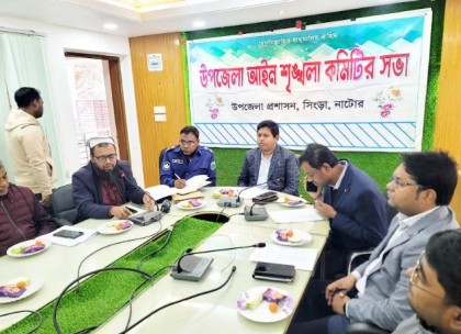 সিংড়ায় আইন শৃঙ্খলা কমিটির সভা অনুষ্ঠিত
