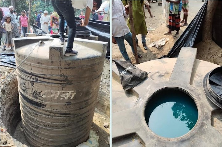 নাটোরে পানির ট্যাংকিতে মিললো ১০ হাজার লিটার ডিজেল, জরিমানা