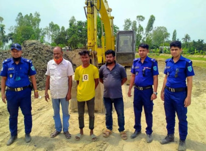 গোবিন্দগঞ্জে অবৈধ মাটি কাটায় জরিমানা