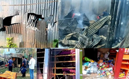 বগুড়ায় রবিন হত্যাকাণ্ড ঘিরে তাণ্ডব: হামলা, ভাঙচুর ও অগ্নিসংযোগে রণক্ষেত্র এলাকা