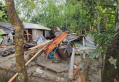 গোবিন্দগঞ্জে কালবৈশাখী ঝড়ে শতাধিক ঘর-বাড়ী বিধ্বস্ত॥ ধান ভূট্টা সহ চলতি মৌসুমের বিভিন্ন ফসলের ব্যাপক ক্ষতি
