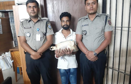 খাটের নিচে লুকানো ছিল বাজারের ব্যাগভর্তি গাঁজা, মাদক কারবারি আটক