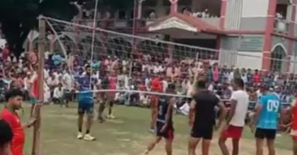 সলঙ্গায় ‘তারেক রহমান ভলিবল টুর্নামেন্ট’-এর ফাইনাল অনুষ্ঠিত