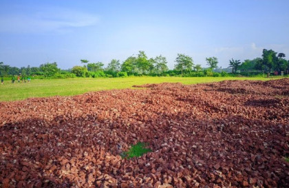 ধামইরহাটে খেলার মাঠ দখল করলেন যুবলীগ নেতা